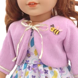 43cm Newborn Doll Cute Honeybee Jumpers Rompers 17-18inch Baby New Born Floral long Sleeve Clothes Set Accessories Holiday Gift
