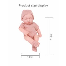 20cm Reborn Dolls Soft Full Vinyl Doll 7.87Inch Cute Mini Doll Reborn Doll Toy Waterproof Soft Vinyl Doll For Birthday Gifts