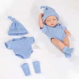 20cm Reborn Dolls Soft Full Vinyl Doll 7.87Inch Cute Mini Doll Reborn Doll Toy Waterproof Soft Vinyl Doll For Birthday Gifts