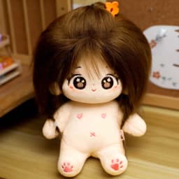 20cm Cute Idol Doll Plush Cotton Star Dolls Kawaii Stuffed Baby Toy Plushie Bell Orchid With Avocado Clothes Kid Collection Gift