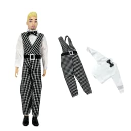 3 Sets Doll Clothing And Accessories Handmade Formal Business Suit Tuxedo Groom Clothes for 30cm/12in Ken Dolls
