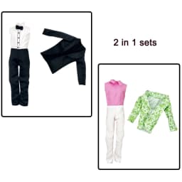 3 Sets Doll Clothing And Accessories Handmade Formal Business Suit Tuxedo Groom Clothes for 30cm/12in Ken Dolls