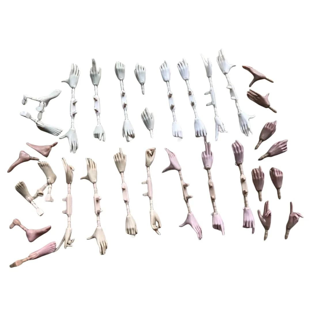 1/6 Doll Hands Feet Super White Beige Brown Doll Accessories 4 Gesture Doll Hands Decors For Female Dolls