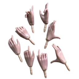 1/6 Doll Hands Feet Super White Beige Brown Doll Accessories 4 Gesture Doll Hands Decors For Female Dolls
