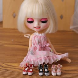 ICY DBS Blyth Doll Shoes 1/6 Heels Featured Polka Dot Shoes BJD Girls Toys