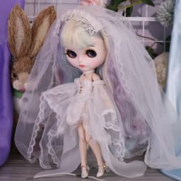 Accessories For ICY DBS Blyth Doll White Wedding Dress Marry Suit 1/6 BJD Anime Girl OB24 Pullip Licca