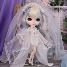 Accessories For ICY DBS Blyth Doll White Wedding Dress Marry Suit 1/6 BJD Anime Girl OB24 Pullip Licca