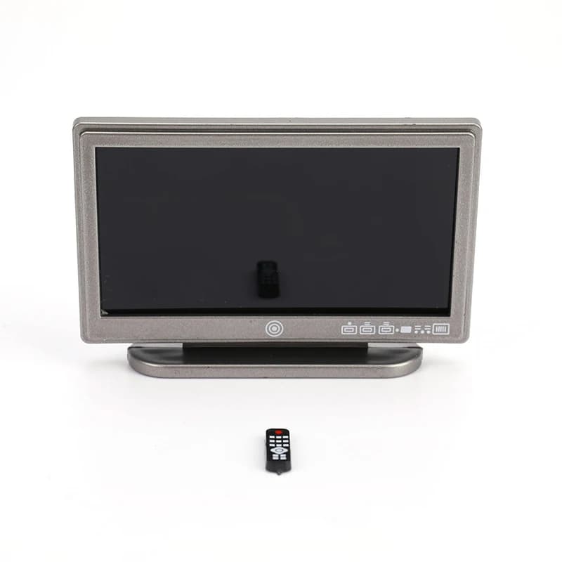 1:12 Doll House TV Remote Control Simulation Miniature Furniture Dollhouse Living Room Decoration Television