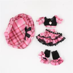 ICY DBS Blyth doll clothes pink dress Berets Plaid skirt anime suit cool outfits cosplay girl