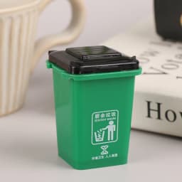 1:12 Dollhouse Furniture Toy Mini Trash Can Toy Garbage Truck Cans Curbside Vehicle Garbage Separation Bin Toys Kid Gift
