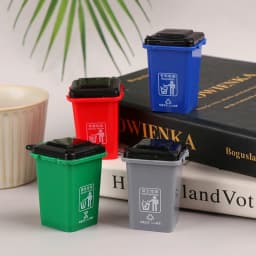 1:12 Dollhouse Furniture Toy Mini Trash Can Toy Garbage Truck Cans Curbside Vehicle Garbage Separation Bin Toys Kid Gift
