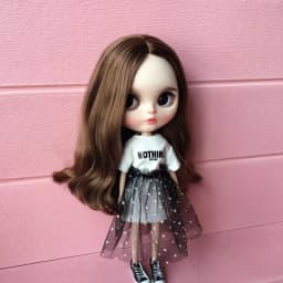 1pcs Blythe Clothes long T-shirt+Lace Skirt White Dress for Doll Accessories Clothing (Blythe,ob,Pullip,OB24,1/6 Dolls)