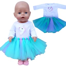 Doll Clothes Tutu Dress Lace 43 Cm for 18 Inch Girl Doll Casual Outfits Toys Wear