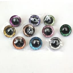 50pcs/lot New Items 16mm/20mm/25mm Trapezoid Plastic Glitter Safety Toy Eyes +white Washer For Diy Doll