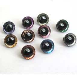 50pcs/lot New Items 16mm/20mm/25mm Trapezoid Plastic Glitter Safety Toy Eyes +white Washer For Diy Doll