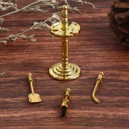 4pcs/lot Alloy Miniature Cleaning Tools Display Holder For 1/12 Dolls House Life Scenes Decoration Accessory
