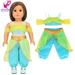 18' Girl Doll Costume Arabic Clothes Set 18-Inch Girl Doll Jasmine Clothes Baby Gift