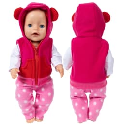 New Born Baby Doll Clothes Hooded Sweater for 18" Girl Doll Jacket Toys Doll Outfits