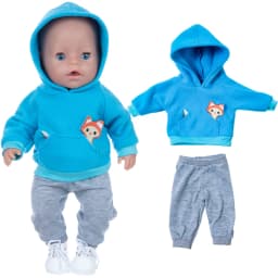 New Born Baby Doll Clothes Hooded Sweater for 18" Girl Doll Jacket Toys Doll Outfits