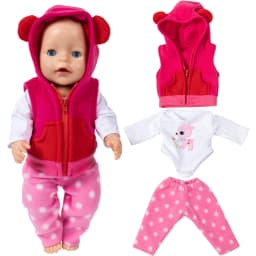 New Born Baby Doll Clothes Hooded Sweater for 18" Girl Doll Jacket Toys Doll Outfits