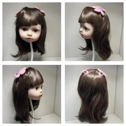 New hair Wig for 20inch to 22inch Reborn Dolls Long Strainght hair for 48-55cm Silicone Reborn Baby Doll Hair Wig