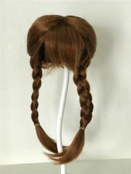 New Braid Brown Hair Wig for 22 Inch Reborn Dolls Long Straight Hair for 32-35cm Doll Head Silicone Reborn Baby Doll Hair Wig