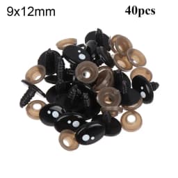 20/40Pcs Oval Black Eyes For Toys Cartoon Safety Eyes For Dolls Making Animal Amigurumi Bear Craft Accessories