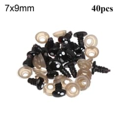 20/40Pcs Oval Black Eyes For Toys Cartoon Safety Eyes For Dolls Making Animal Amigurumi Bear Craft Accessories