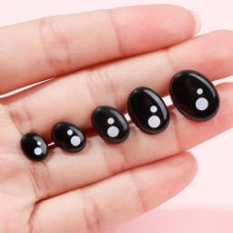 20/40Pcs Oval Black Eyes For Toys Cartoon Safety Eyes For Dolls Making Animal Amigurumi Bear Craft Accessories