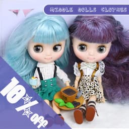DBS Middie Blythe doll clothes Youth cute suit Little Red Hat suit Suitable for 20 cm joint body wear