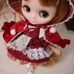 DBS Middie Blythe doll clothes Youth cute suit Little Red Hat suit Suitable for 20 cm joint body wear