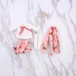 DBS Middie Blythe doll clothes Youth cute suit Little Red Hat suit Suitable for 20 cm joint body wear
