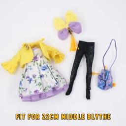 DBS Middie Blythe doll clothes Youth cute suit Little Red Hat suit Suitable for 20 cm joint body wear