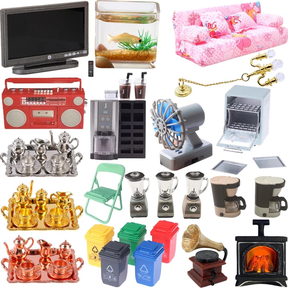 1/12 1/6 Dollhouse Furniture Accessories Miniature Items For Barbie Furniture Clothes Girls Toys Birthday Gift