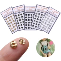 10/24Pcs 5mm Metal Mini Button Buckle Cute Invisible Snap Clothing Sewing Buckle DIY Doll Clothes Sewing Accessories