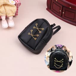 1:6 Dollhouse Miniature Backpack Chain Bag For 30cm Doll Decor Toy Luxury Bag Doll House Accessories Kids Pretend Play Toys