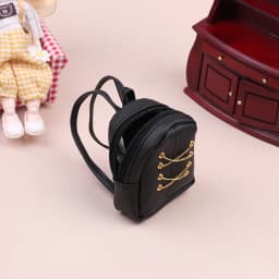 1:6 Dollhouse Miniature Backpack Chain Bag For 30cm Doll Decor Toy Luxury Bag Doll House Accessories Kids Pretend Play Toys
