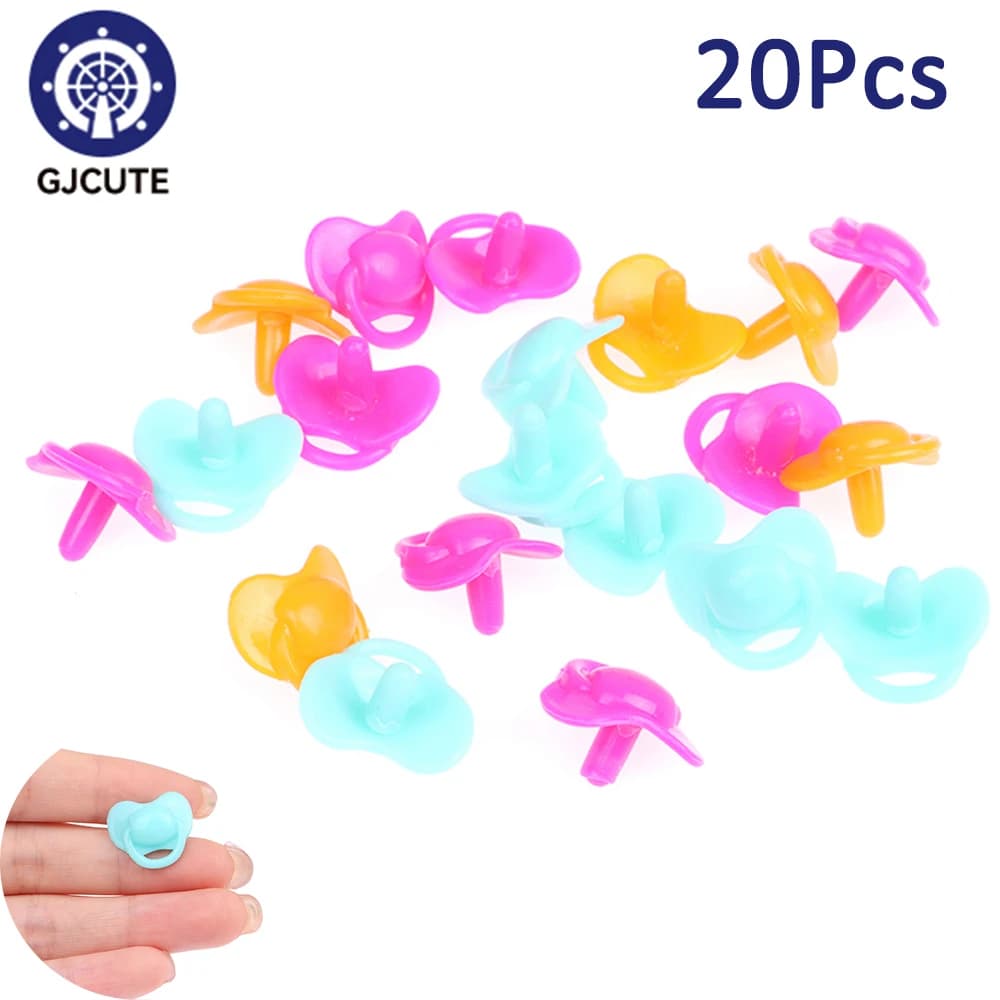 20Pcs Lovely Doll Pacifier Doll Play House Supplies Dollhouse Dummy Nipples For Baby Accessories Toy For Toddlers Kids