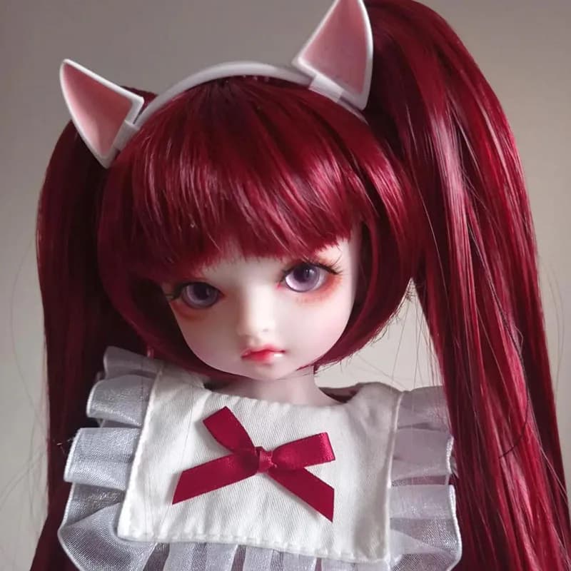 1/3 1/4 1/6 1/8 Bjd Wig High Temperature Long Wig Hair With Ponytails MSD SD For BJD Doll