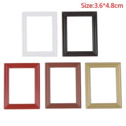 3.6*4.8CM 1/12 Retro Photo Frames Mirror Dollhouse Miniature Accessories Frames Photo Border Picture Frame Model Decor