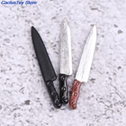 1:12 Dollhouse Miniatures Metal Knife Model Mini Kitchen Accessories Toys