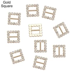 4 colors Stuffed Toys Diy Dolls Buckles Tri-glide Diamond Buckle Doll Bags Accessories Round/Square Belt Buttons