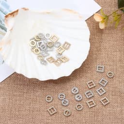 4 colors Stuffed Toys Diy Dolls Buckles Tri-glide Diamond Buckle Doll Bags Accessories Round/Square Belt Buttons