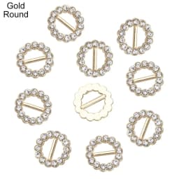 4 colors Stuffed Toys Diy Dolls Buckles Tri-glide Diamond Buckle Doll Bags Accessories Round/Square Belt Buttons