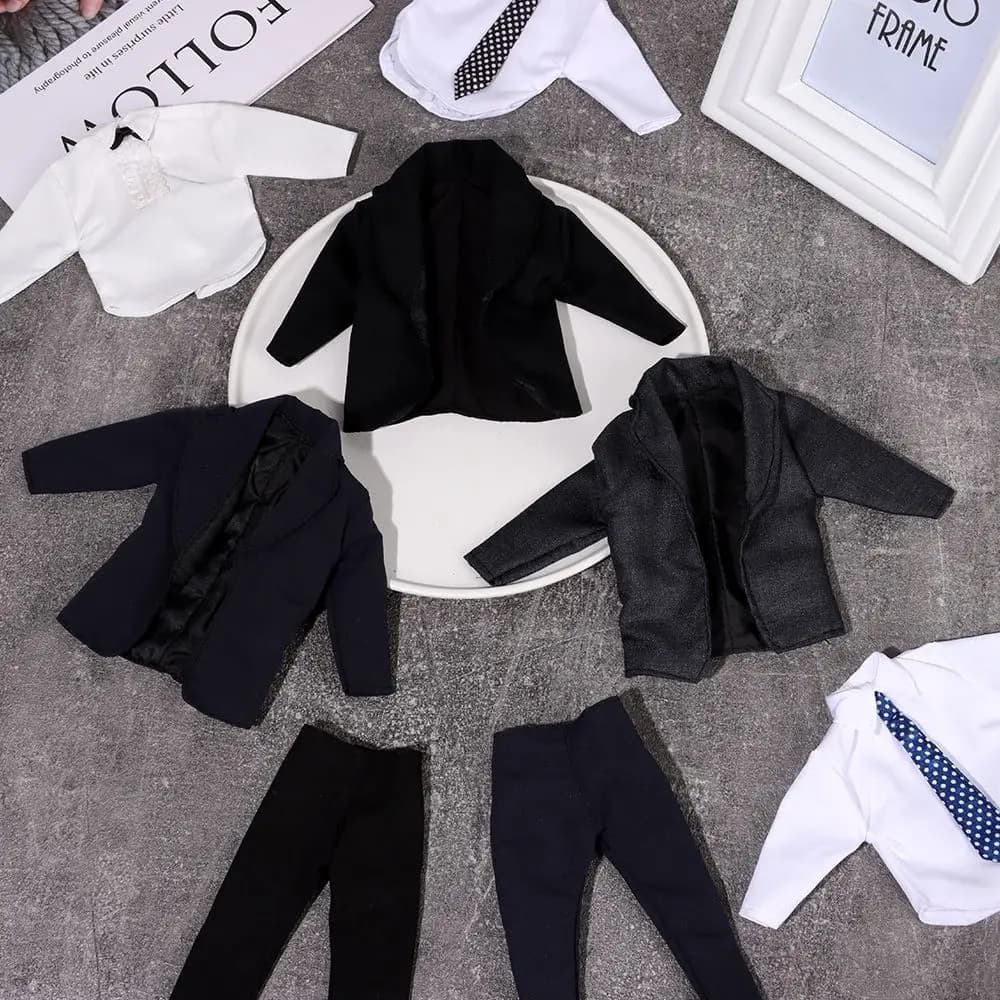 1 Set 1/6 Doll Clothes Male Doll Shirt Daily Wear for 30cm Doll Casual Suit Suit Clothes Doll Pants Wedding Party Suit Accessory