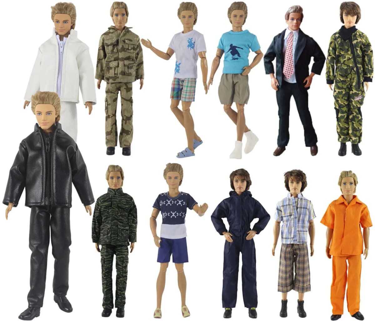 1 Set Doll Clothes Outfit for 12 inch Ken Doll Many Style for Choice A02