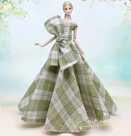 Handmade BABI Doll Clothes Dress Gown for 11.5 inch doll&body 1/6 #02
