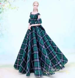 Handmade BABI Doll Clothes Dress Gown for 11.5 inch doll&body 1/6 #02