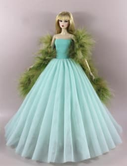 Handmade BABI Doll Clothes Dress Gown for 11.5 inch doll&body 1/6 #02