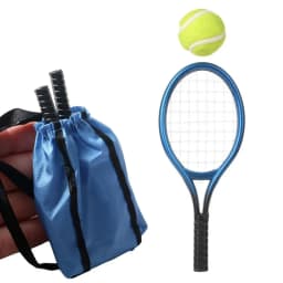 Photo Props Scene Model Doll Tennis Racket kits Sport Equipment Set Dollhouse Accessories Miniature Racquet Ball Bag